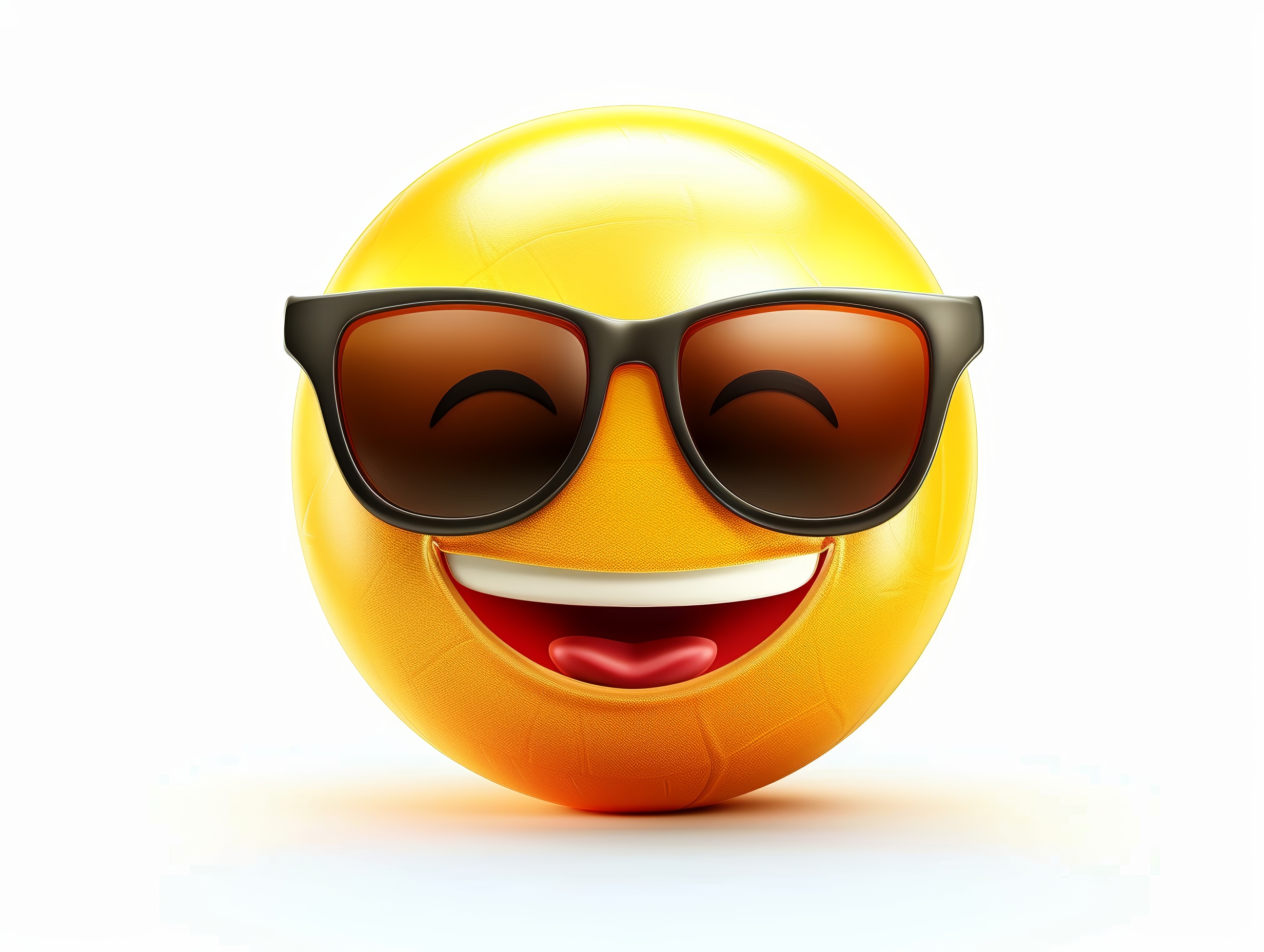 Smiling cool emoji with sunglasses