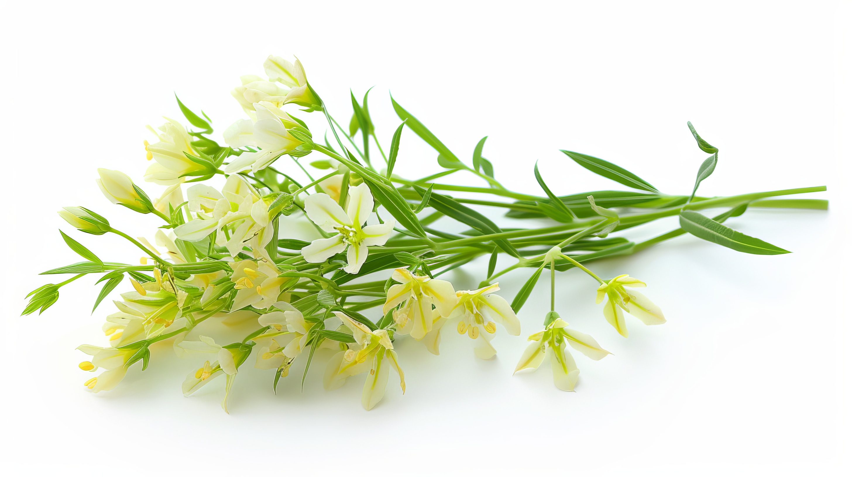 Spring flowers on a white background