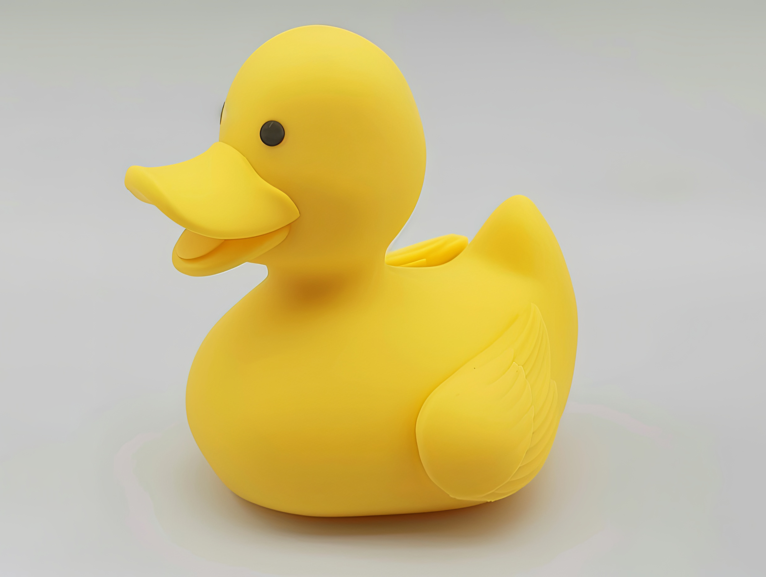 Yellow Rubber Duck Toy Isolated on White Background