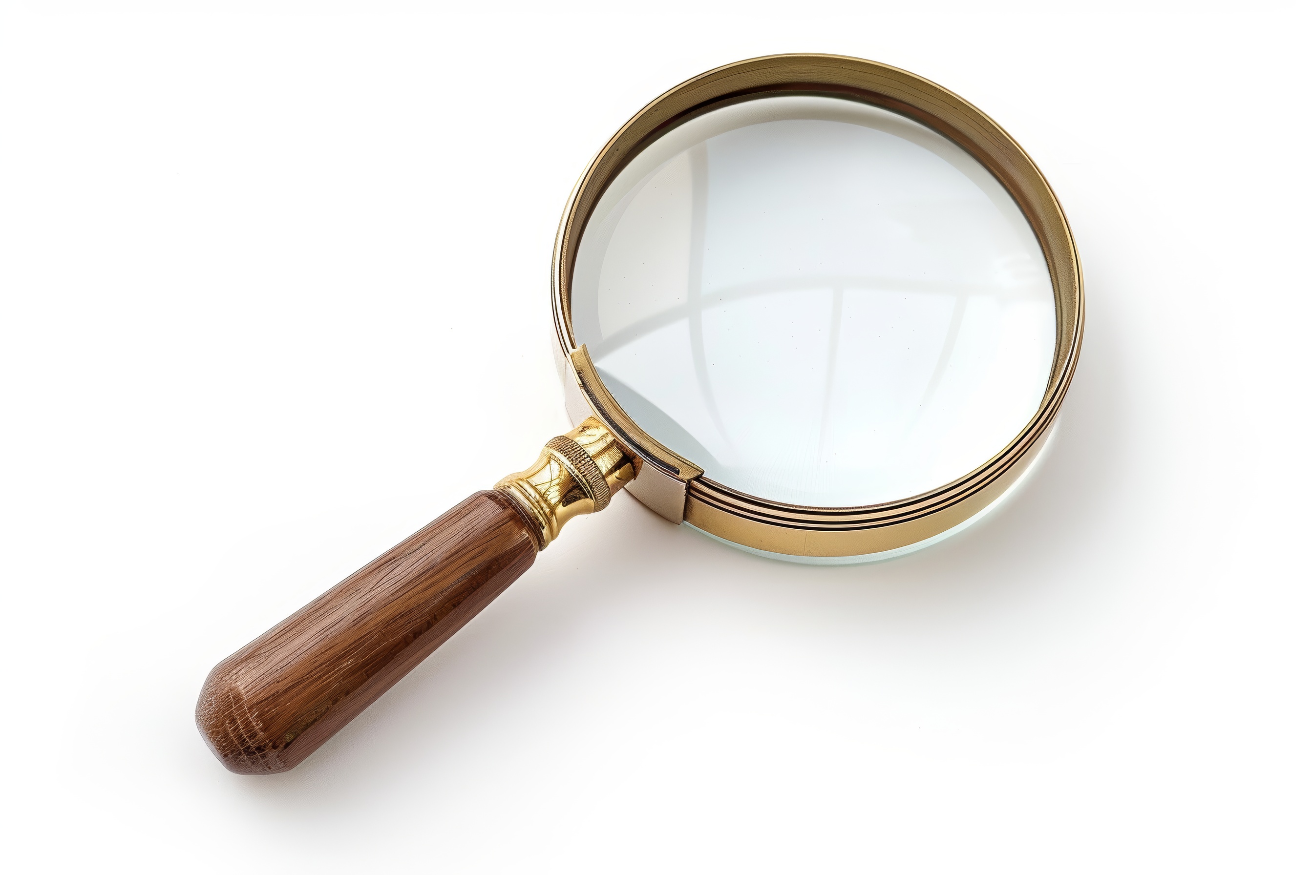 Magnifying glass isolated on white background