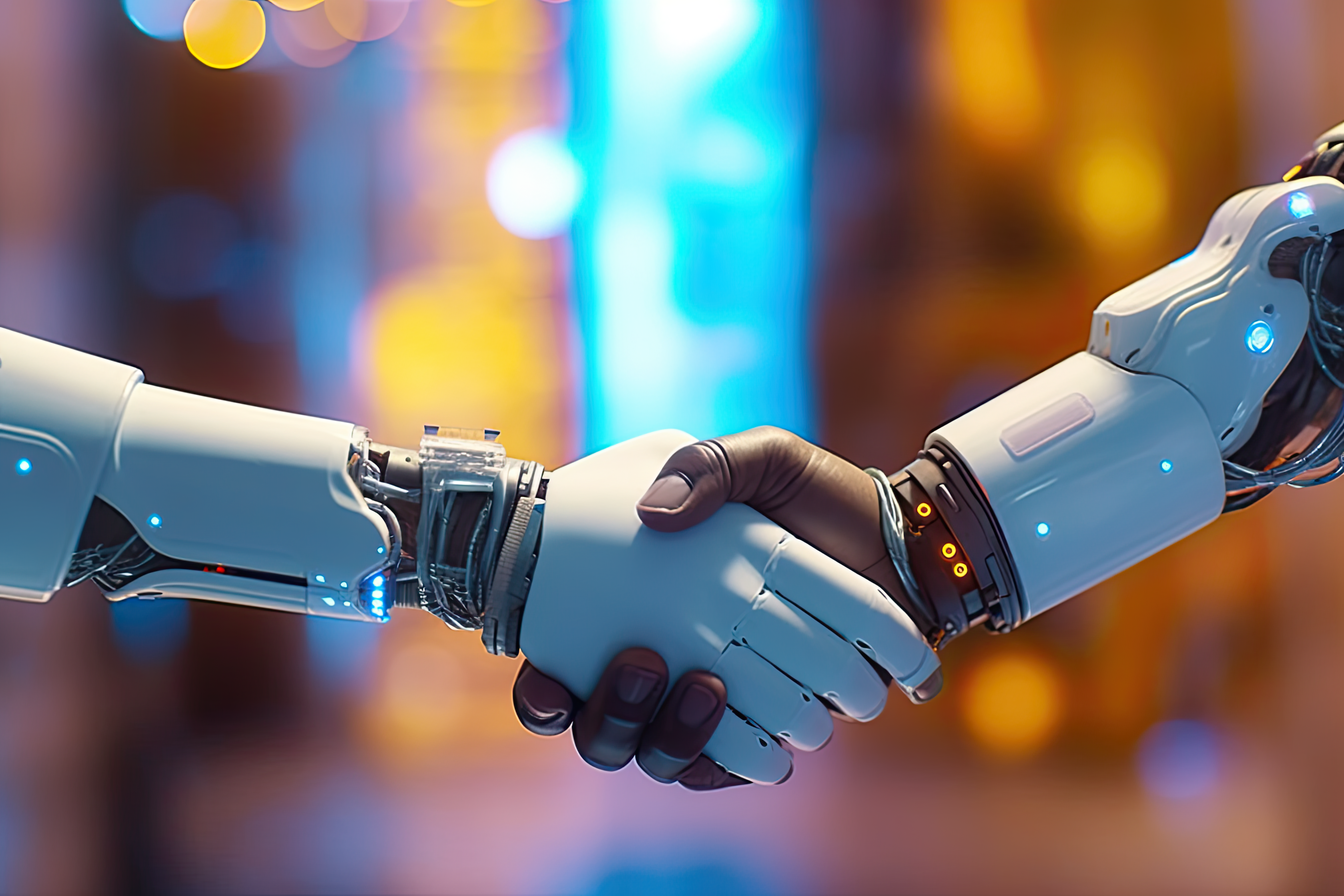 Robot hand shake with human