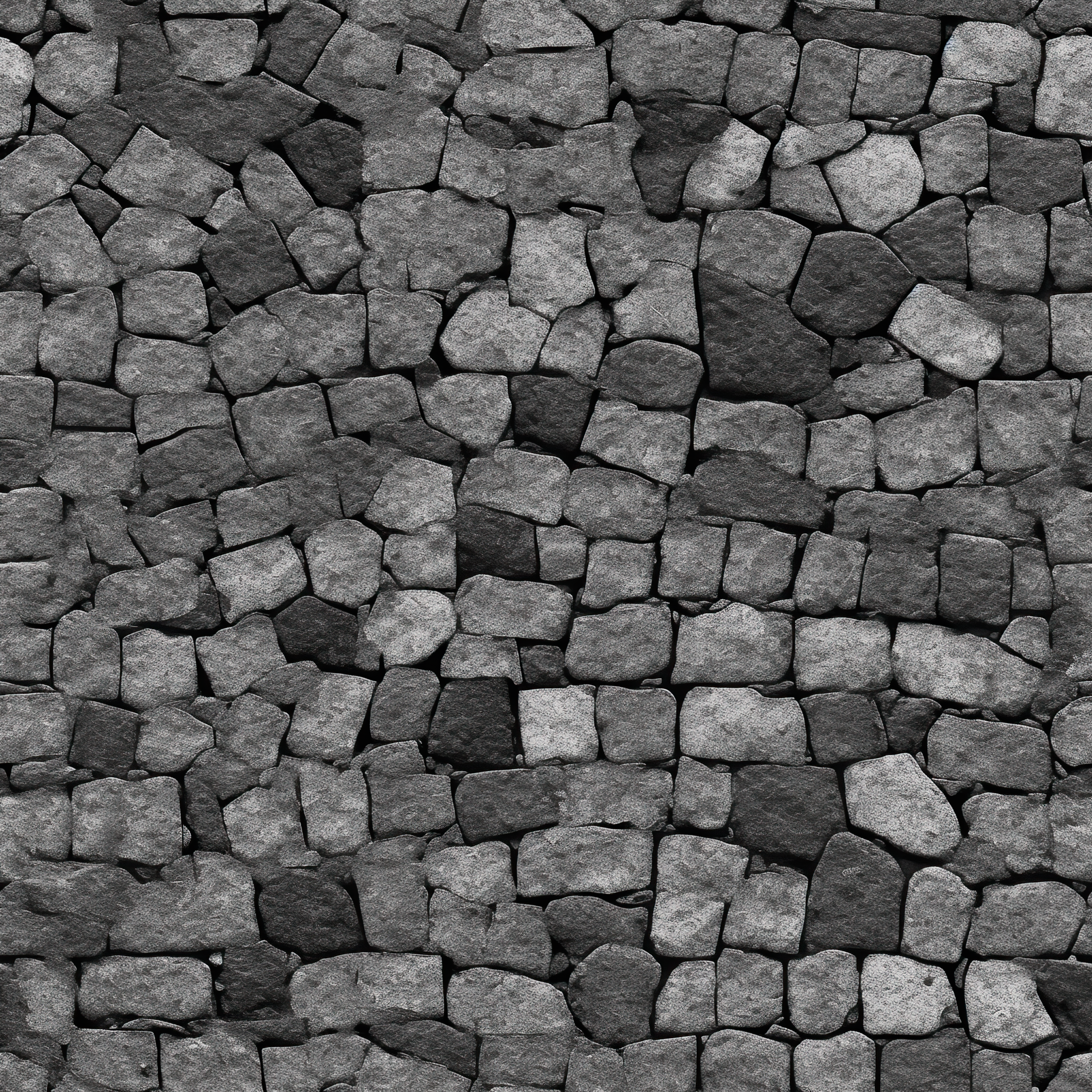 the texture of asphalt paving stones, stone road